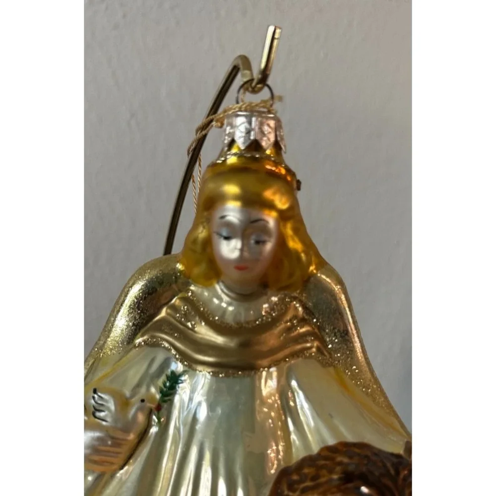Polonaise‎ Collection Kurt S. Adler Peace Angel Glass Ornament Peace On Earth